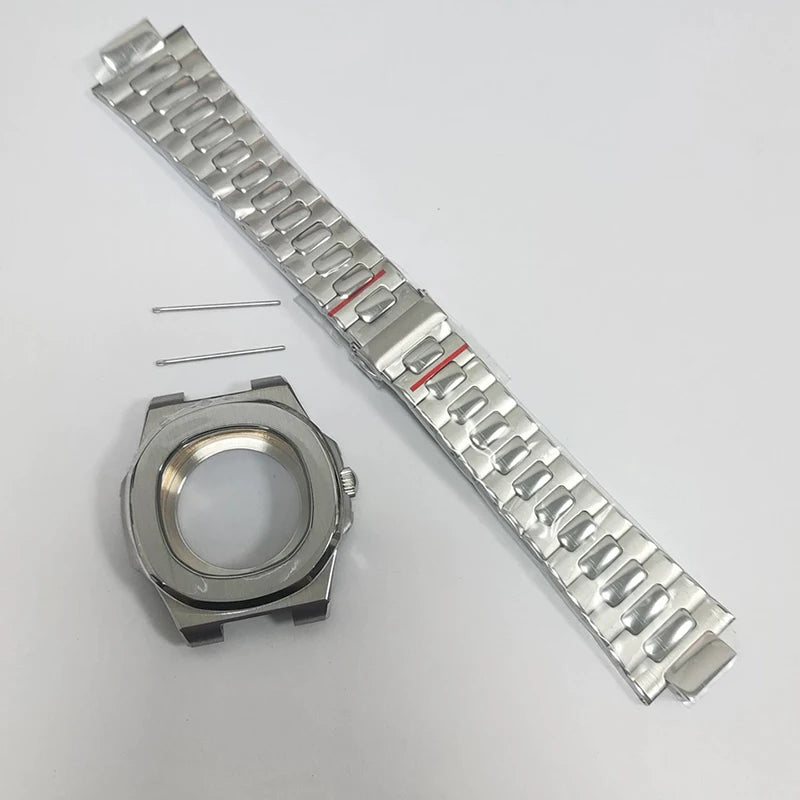41mm Watch Case+Strap+Dial Metal lining Material Waterproof Fit NH35/NH36