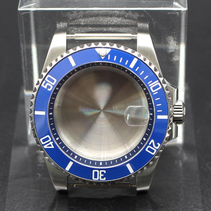 40mm Diver Watch Cases Ceramic Bezel Sapphire Glass For Sub NH35 NH36 NH34 NH38