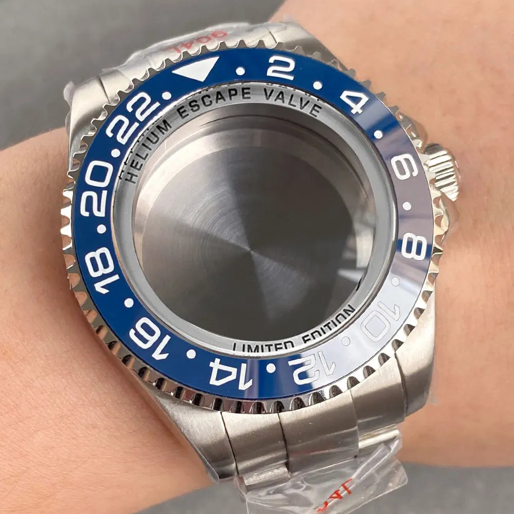 43mm Watch Case with Sapphire Fit DEEP Sea Homage for NH34/35/36 ETA 2824 2836