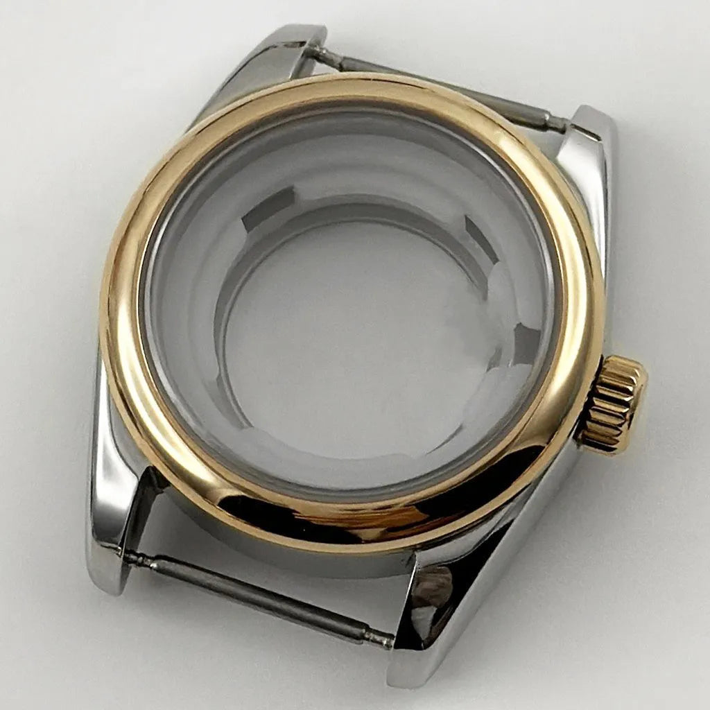 31MM Ladies Round Polished Fluted Bezel Sapphire Crystal Watch Case for NH05/06