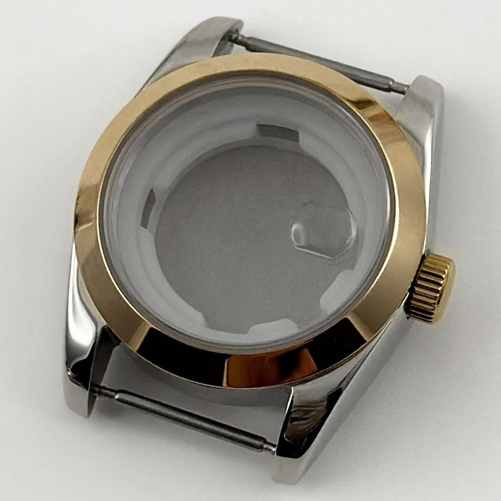31MM Ladies Round Polished Fluted Bezel Sapphire Crystal Watch Case for NH05/06
