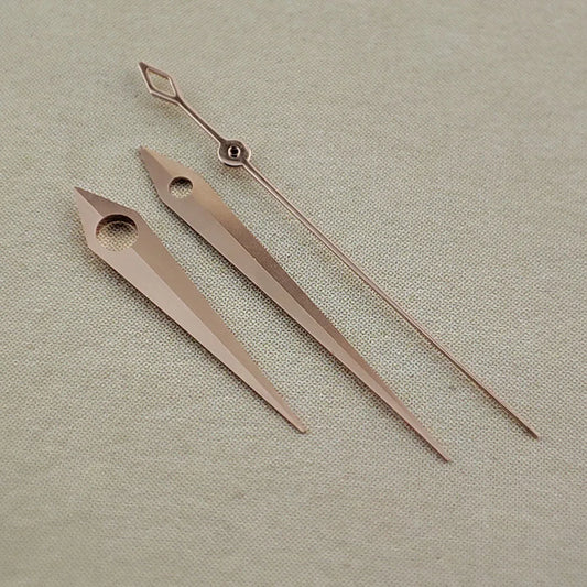 Rose Gold 15mm Rhombus Tail Watch Hands for NH35/36 NH38 NH72 NH70