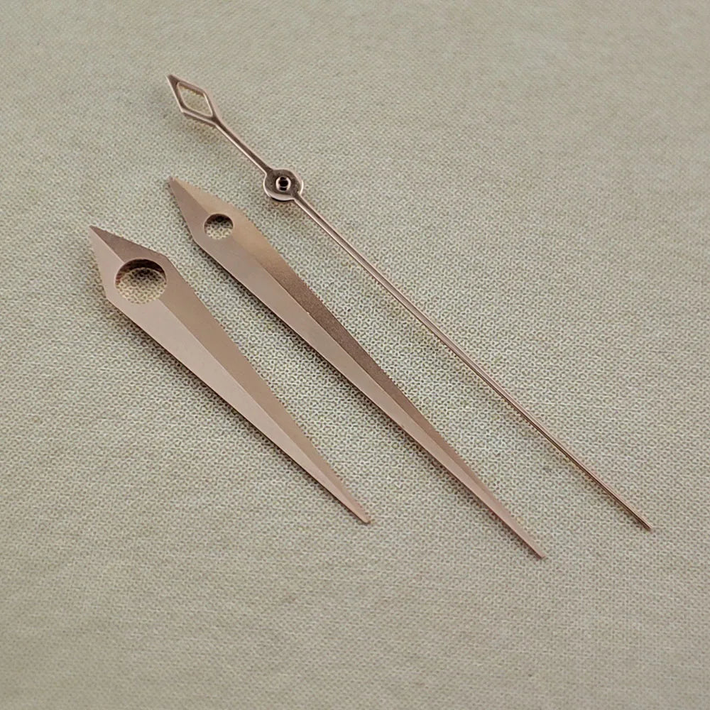 Rose Golden 15mm Rhombus Tail Watch Hands for NH35/36 NH38 NH72 NH70