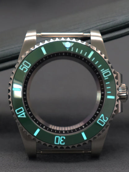 Diver 40mm Watch Case Sapphire For Nh34 Nh35 Nh36 Luminous SUB Ceramic Bezel