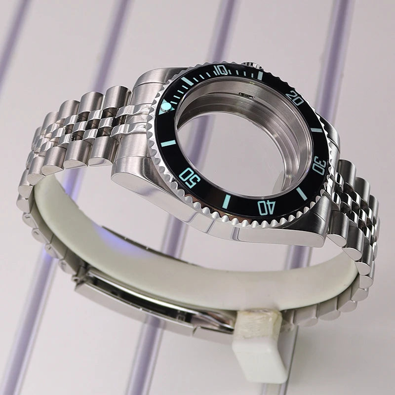 40mm Watch Case For Nh35 Nh36 Nh38 4R36 Miyota8215 Eta2824 C3 Luminous Bezel Sub
