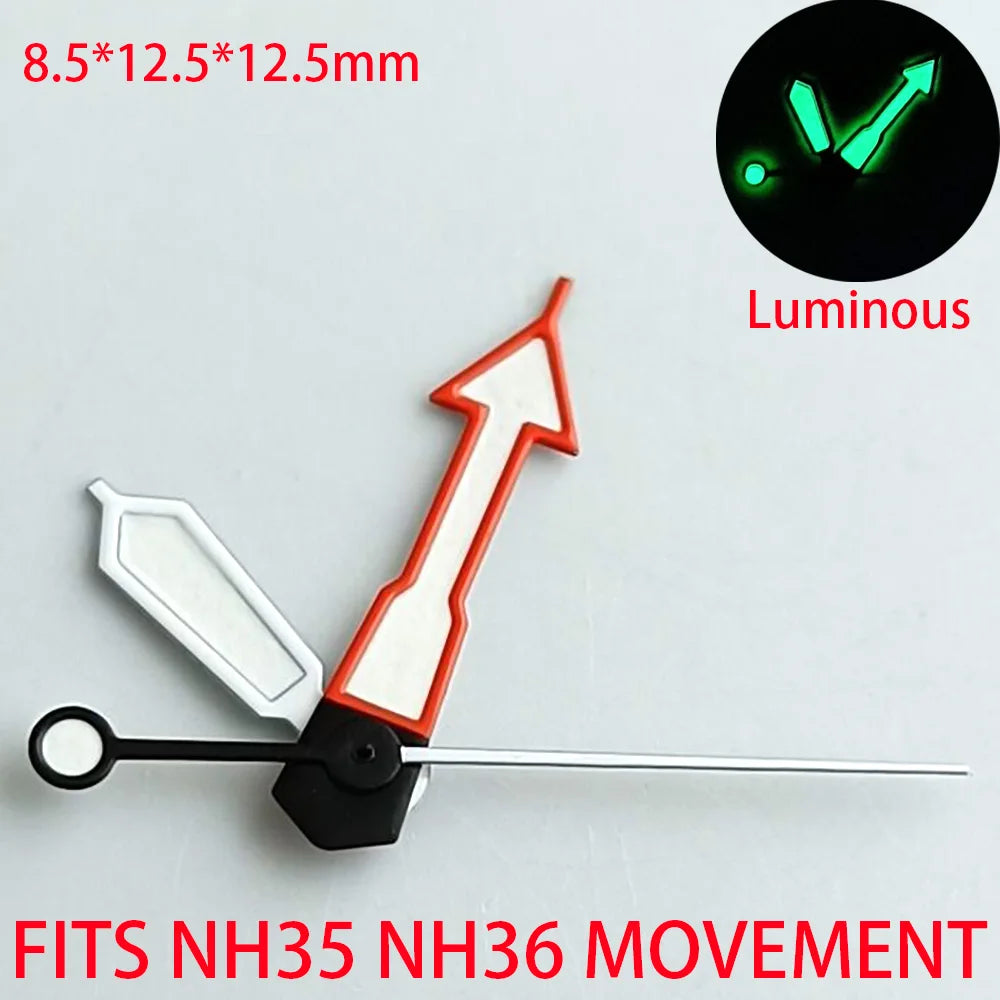 Watch Accessories Pointer NH 35 NH36 Hands Green/Blue Super Luminous Suitable For NH 35 NH36 Movement
