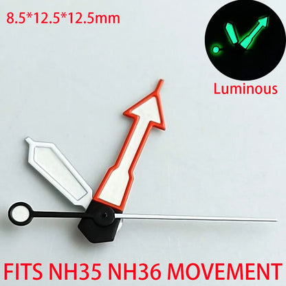 Watch Accessories Pointer NH 35 NH36 Hands Green/Blue Super Luminous Suitable For NH 35 NH36 Movement