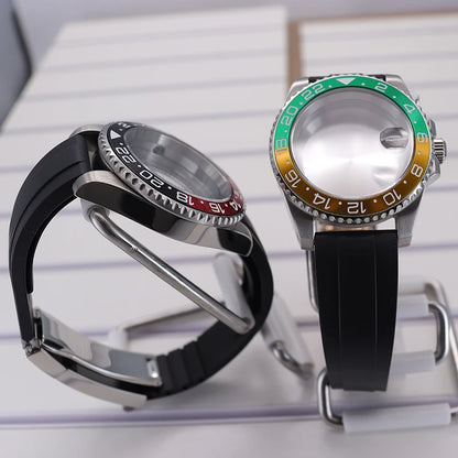 40mm Watch Cases For NH34/35/36/38 Miyota 8215 Eta 2824 GMT Double Color Bezel