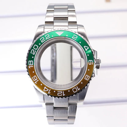Silver 40mm Diver Case Sapphire  For NH35 NH36 NH34 NH38 Miyota 8215 Eta 2824