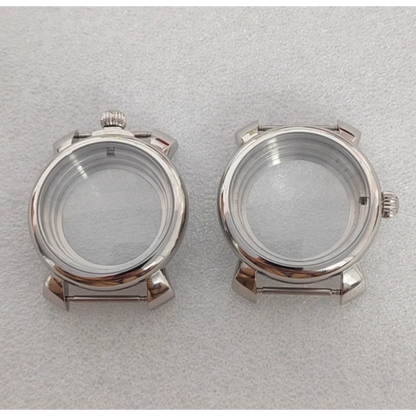 40MM Stainless Steel Silver Watch Case with Mineral Glass for NH35 NH36 Movement
