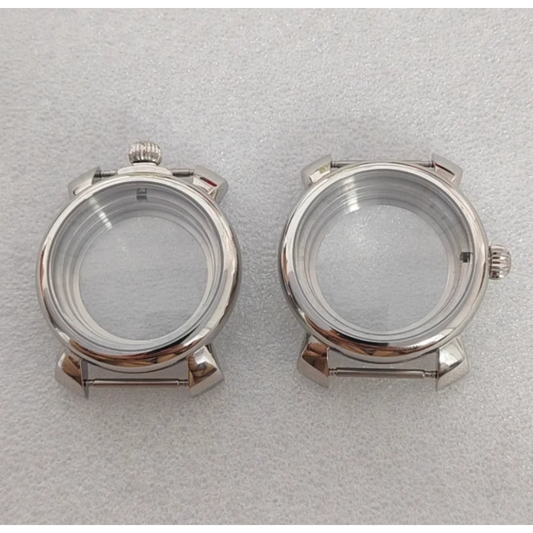 40MM Stainless Steel Silver Watch Case with Mineral Glass for NH35 NH36 Movement