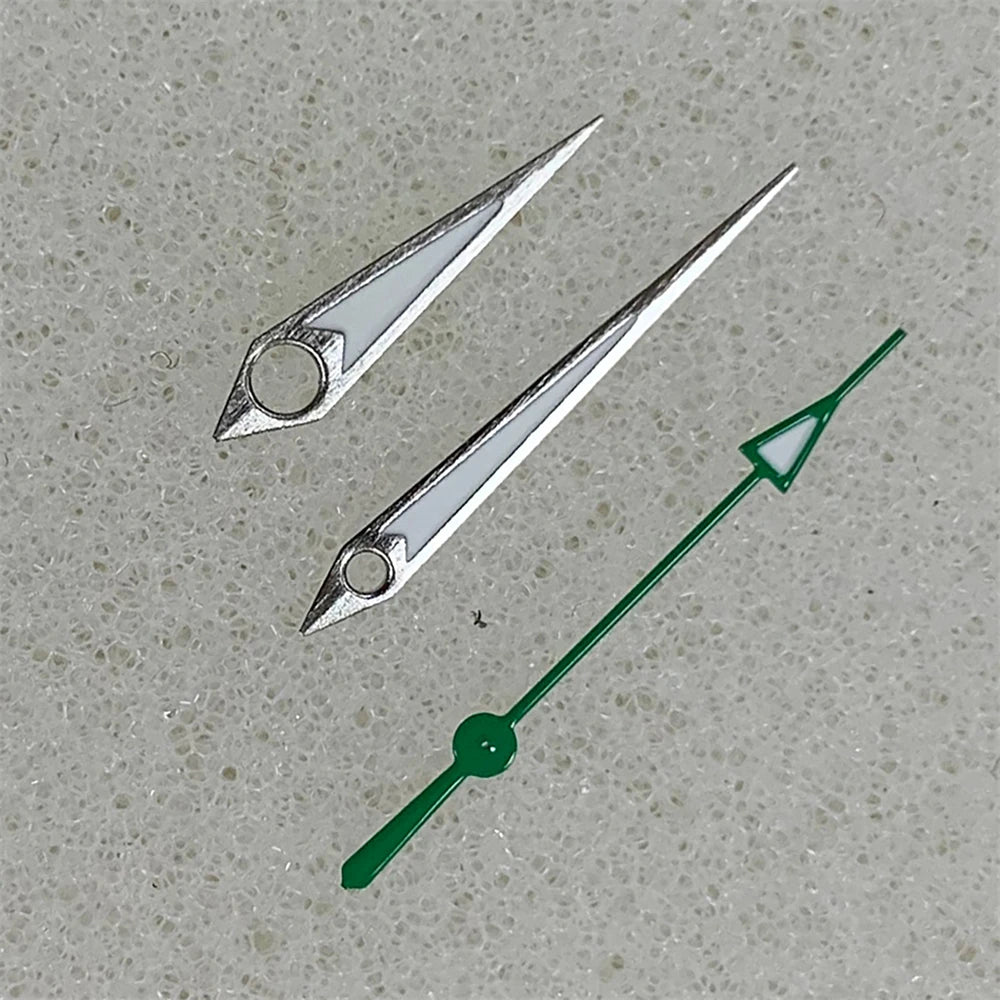 Colored Watch Hands Green Luminous 3Pins Needles for NH35 NH36 4R 7S Movement