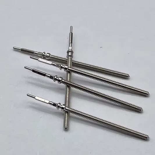 1. Set of 5 watch winding stems compatible with NH05 NH06 movements, ideal for precision watch repairs.  