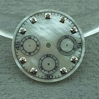 40mm Diamond Bezel Aurora Dial 316l Steel Sapphire Glass Case Suitable For VK63