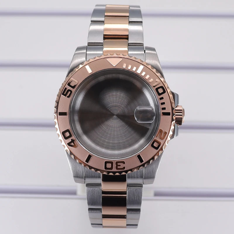40mm Steel Watch Case Sapphire Glass For NH34/35/36/38 NH70 Miyota 8215 Eta 2824