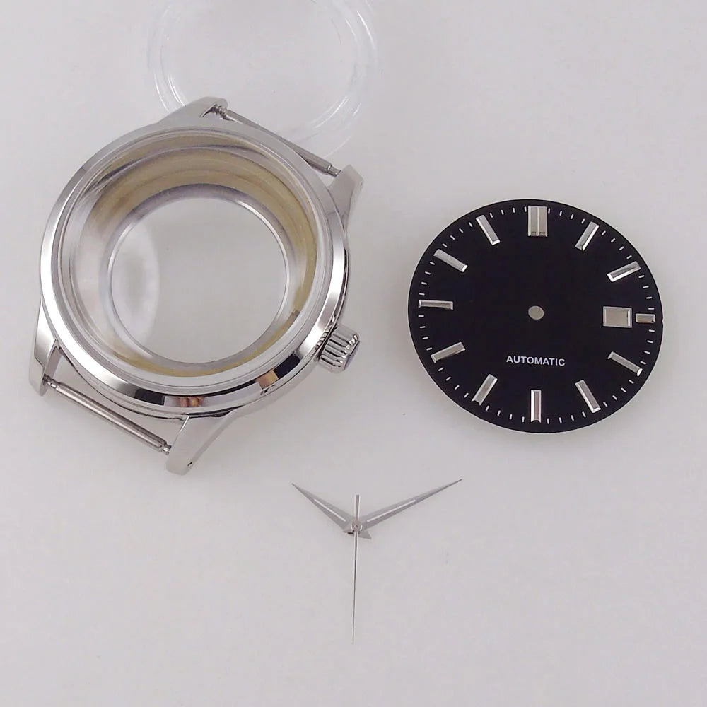 40mm Watch Case Double Bow Domed Sapphire Crystal for GS NH35 NH36 Movement