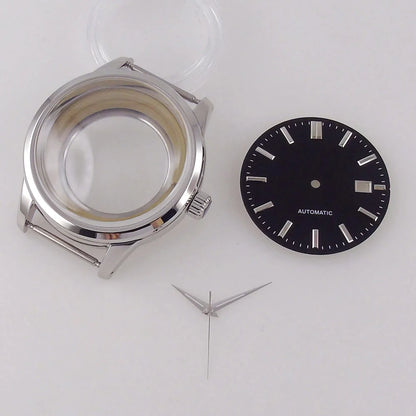 40mm Watch Case Double Bow Domed Sapphire Crystal for GS NH35 NH36 Movement