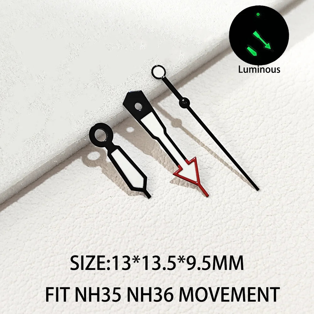 Watch Hands Pointers Green Super Luminous Suitable for NH 35 NH 36 Movement