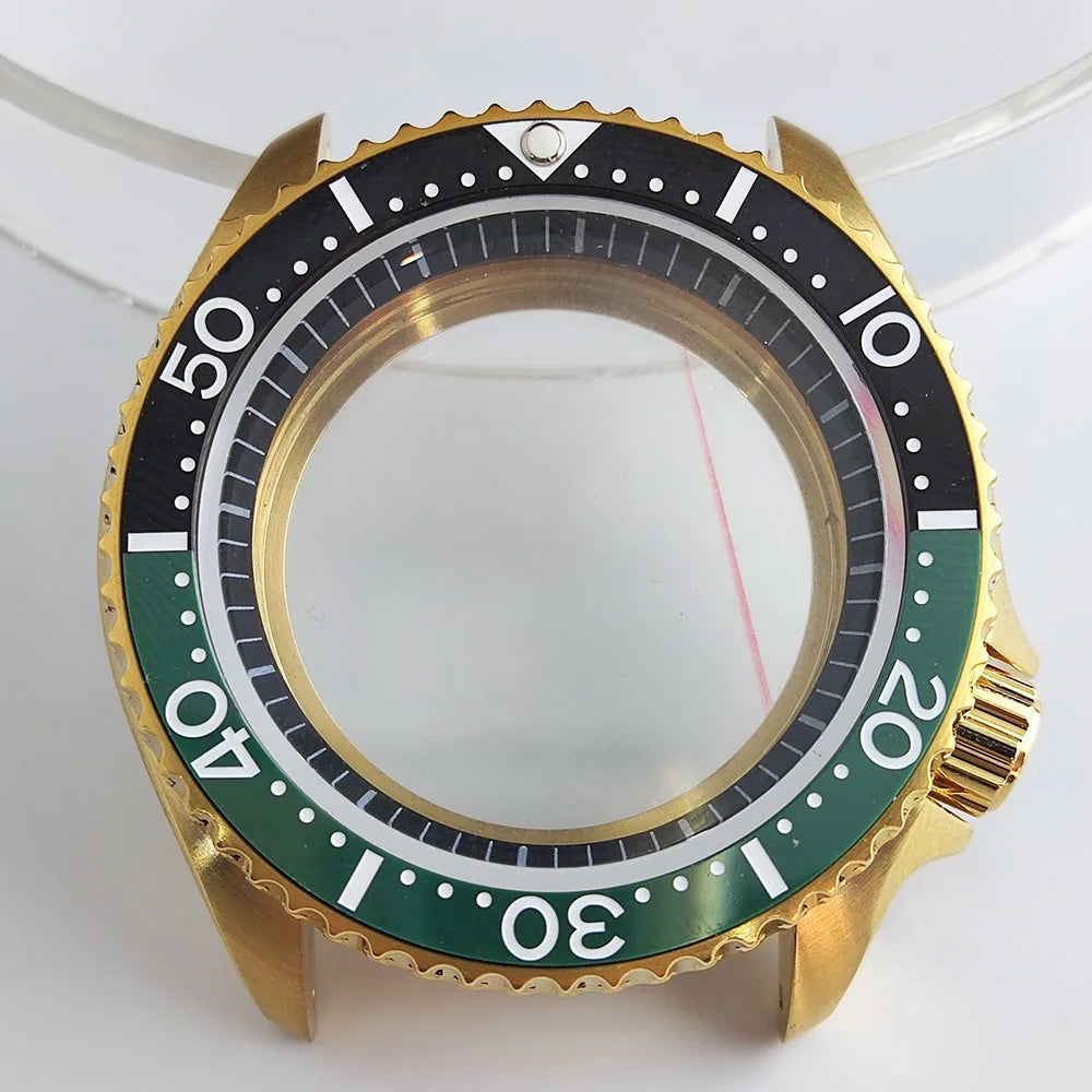 Plane Sapphire Glass Ceramic Bezel Stainless Steel Watch Case Fit NH 35 NH36 Movement High End Waterproof Watch Case