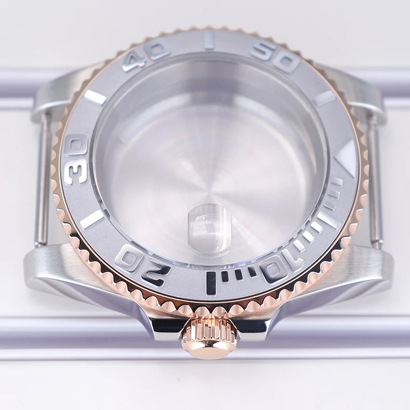 40mm Watch Case Sapphire For NH34/35/36 Eta2824 PT5000 Miyota8215 8205 YACHT