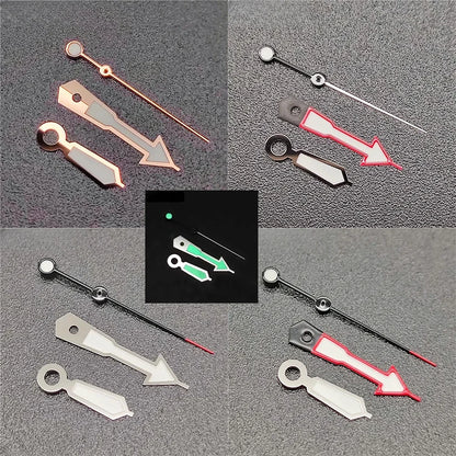 Modified Green Luminous 3 Hands Watch Hands for NH35A Movement