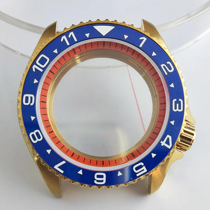 Plane Sapphire Glass Ceramic Bezel Stainless Steel Watch Case Fit NH 35 NH36 Movement High End Waterproof Watch Case