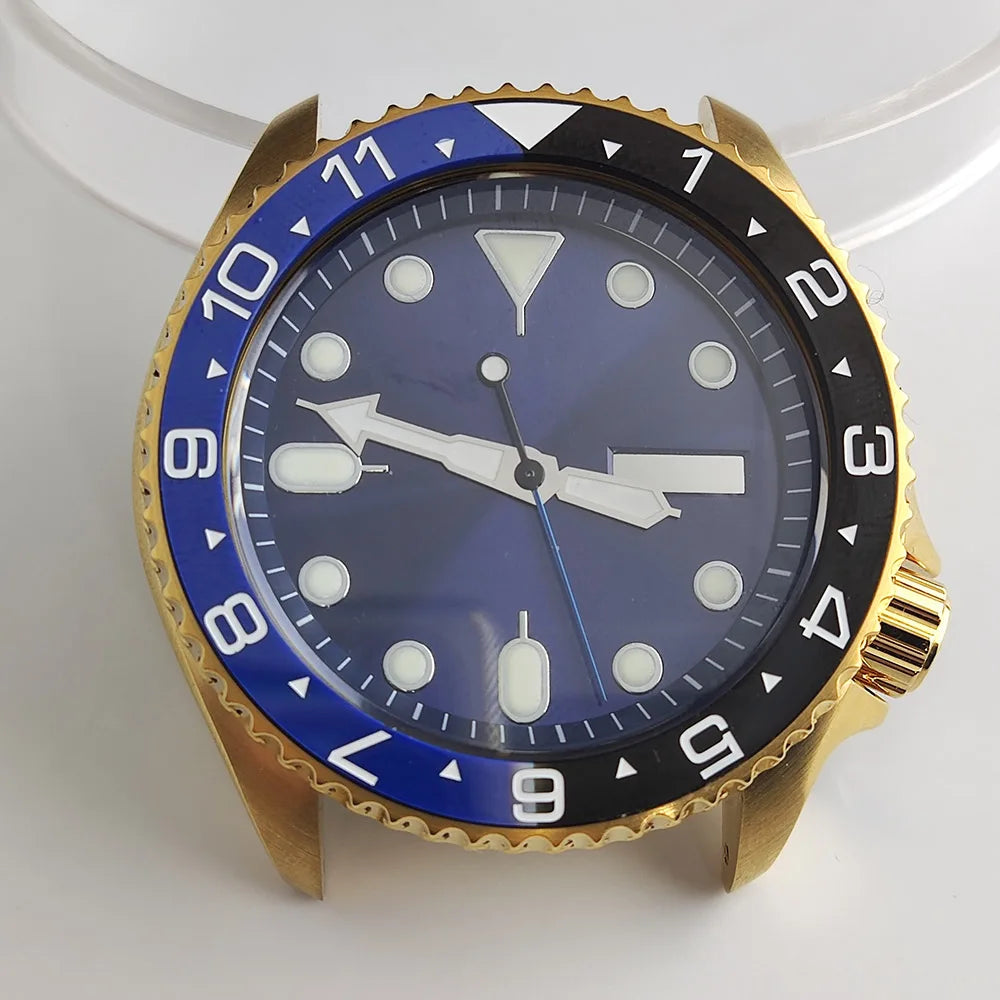 Plane Sapphire Glass Ceramic Bezel Stainless Steel Watch Case Fit NH 35 NH36 Movement High End Waterproof Watch Case