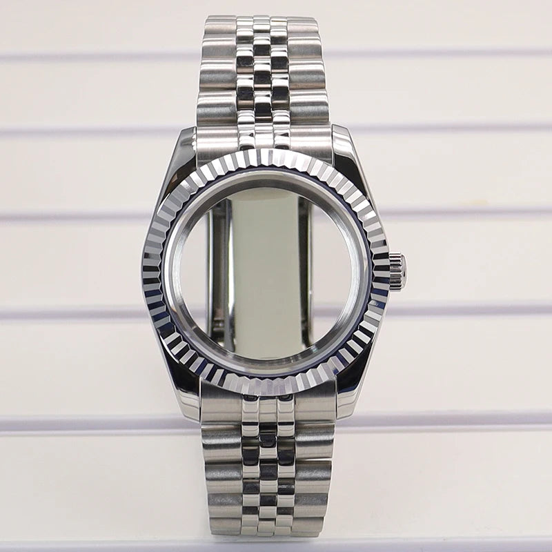 36/39mm Watch Cases Set Sapphire Glass For NH35 NH36 NH34 NH70 8215 Datejust