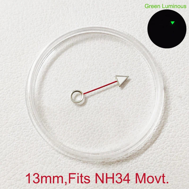 GMT Watch Hands Fit For NH34 NH35 NH36 Movement C3 Green Luminous Watches Parts