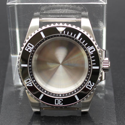 40mm Diver Watch Cases Ceramic Bezel Sapphire Glass For Sub NH35 NH36 NH34 NH38