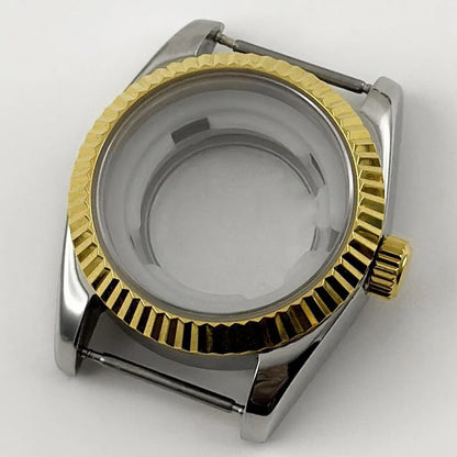 31MM Ladies Round Polished Fluted Bezel Sapphire Crystal Watch Case for NH05/06