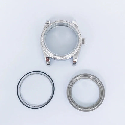 36/39mm Watch Case Transparent Caseback Sapphire Crystal for NH35/NH36/4R/7S