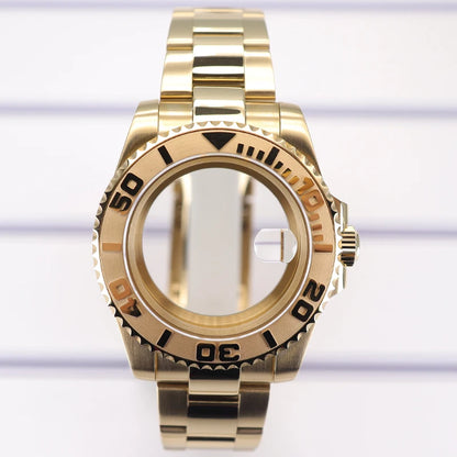 PVD 40mm Watch Case Sapphire For Nh35 Nh36 Nh34 Nh38 Eta 2824 Miyota 8215 YACHT