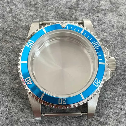 39.5mm Steel Watch Case Retro Flat Mirror Case Sapphire Crystal Fit NH35 NH36