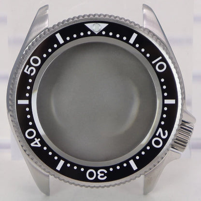 38mm Steel Watch Case For Nh35 Nh36 4R36 With Sapphire Crystal Ceramic Bezel
