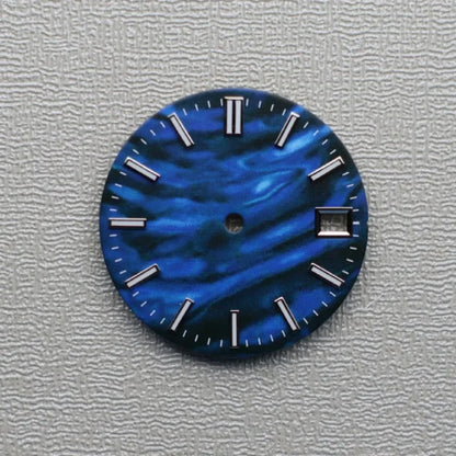 28.5mm Watch Dial Green Luminous Snowflake Dial for SKX007 NH35/NH36/4R/7S