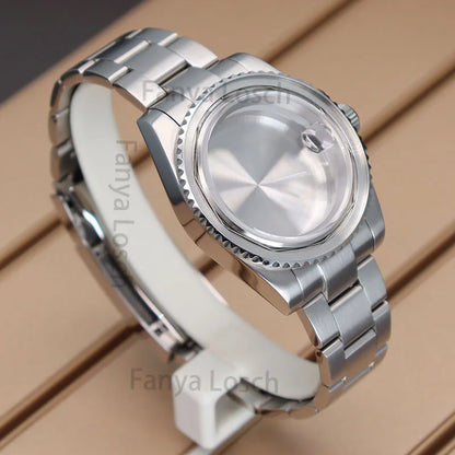 40mm Watch Case 20mm Strap Sapphire For NH35 NH36 NH34/38 8215 2824 PT5000