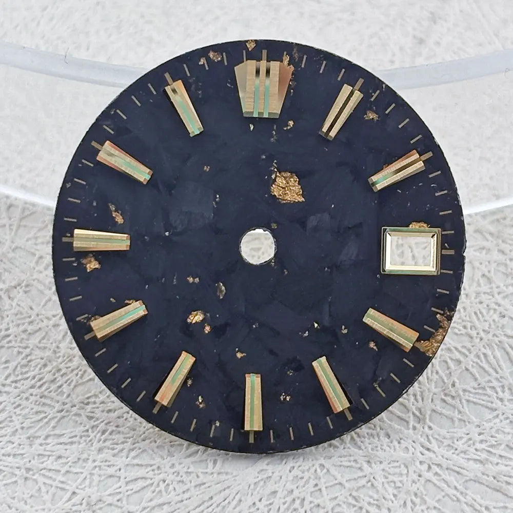28.5mm Carbon Fiber Material NH Series Watch Dial C3 Luminous For NH34 NH35 NH36