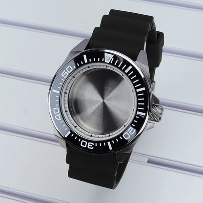 Diving Case 43mm Watch Case Sapphire Glass For Mod Samurai NH35 NH36 NH38 NH34