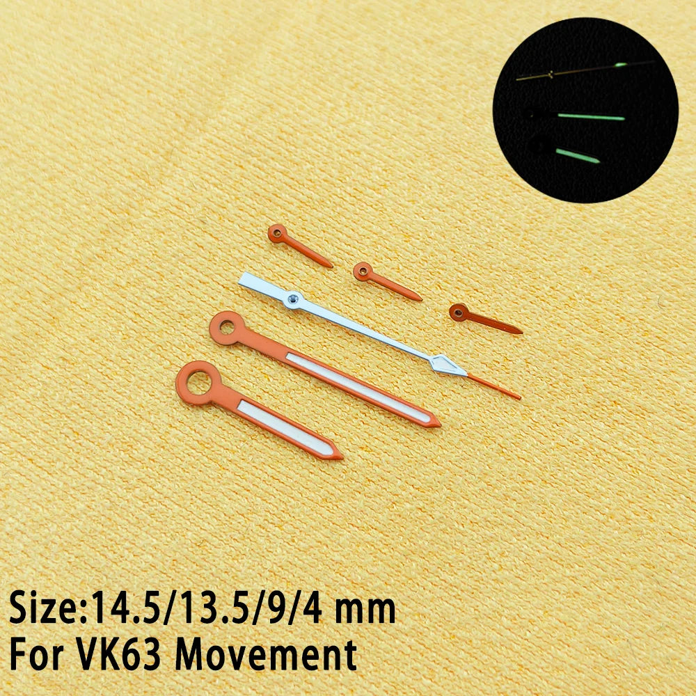 39.7mm Case 20mm Strap for VK63 Watch Head Silver Black Assembled Case Moon Case
