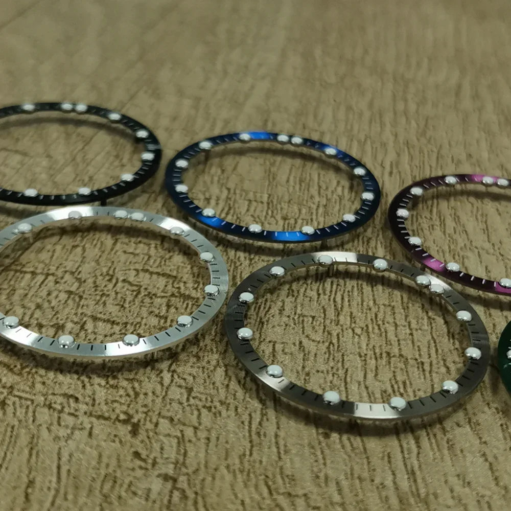28.5mm Multicolor Ring Watch Bezel Inner Shadow Watch Face for NH70 Movement