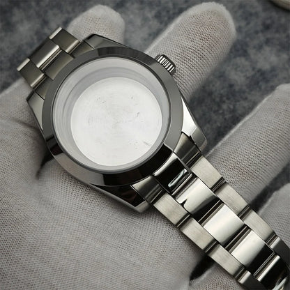 39mm Stainless Steel Watch Case Strap Set with Sapphire Crystal for NH35/ NH36