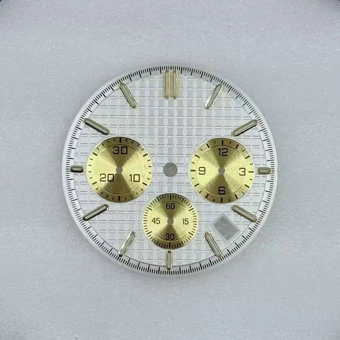 31.8mm Mechanical Timer Watch Dial And Hands Suitable For VK63 Quartz Movement