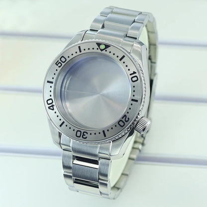 42mm Steel Watch Case Strap Set Sapphire Crystal For NH35 NH36 NH34NH38 4R36