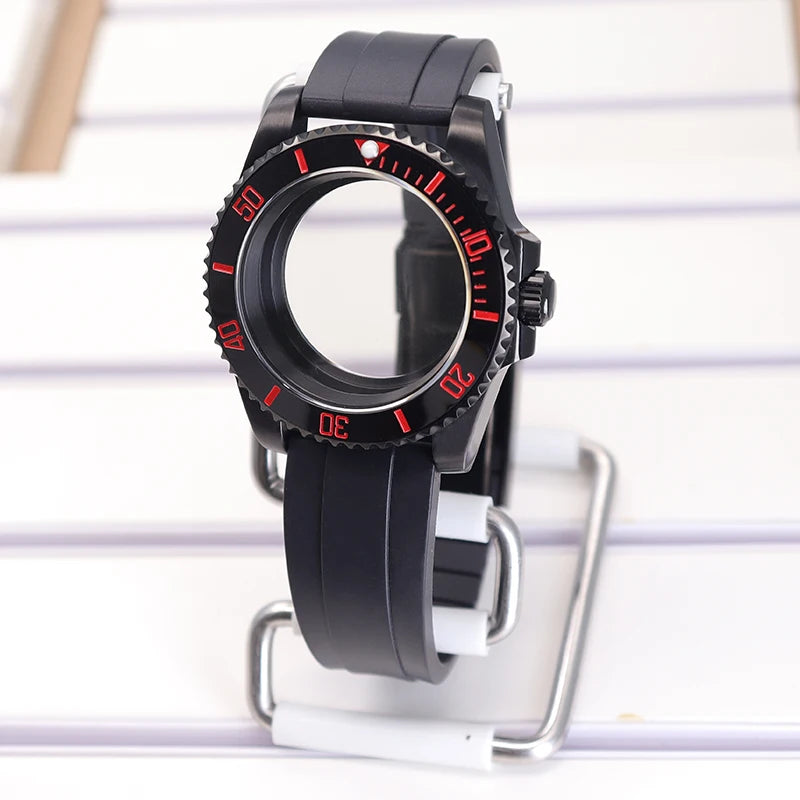 40mm SUB Diving Watch Case Strap For NH35 NH36 NH34 8215 Eta 2824 28.5mm Dial