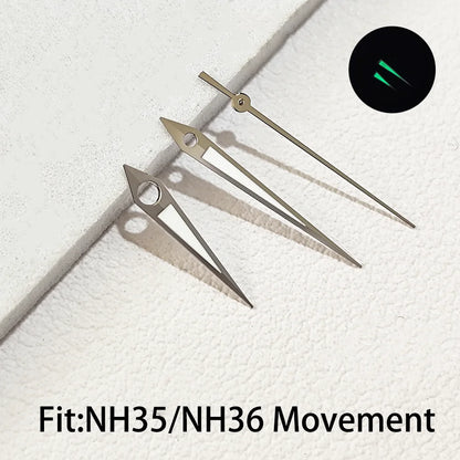 Watch Hands for NH35 NH36 Series Movement C3 Luminous Men's Watches Pointers
