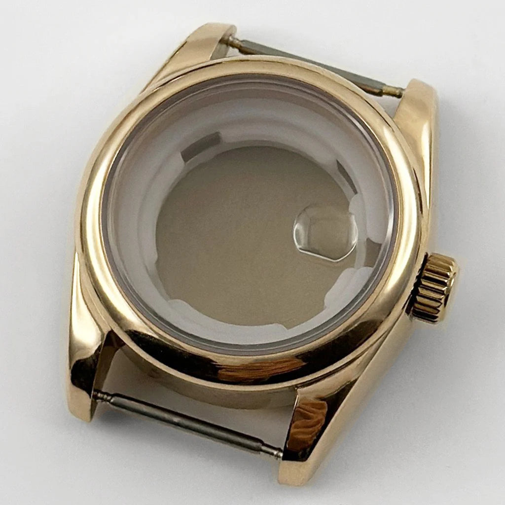 31MM Ladies Round Polished Fluted Bezel Sapphire Crystal Watch Case for NH05/06