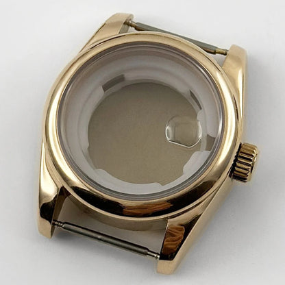 31MM Ladies Round Polished Fluted Bezel Sapphire Crystal Watch Case for NH05/06