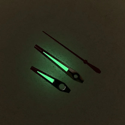 Silver Red Hands with Green Luminous Modified Watch Hands for NH35/36/4R/7S