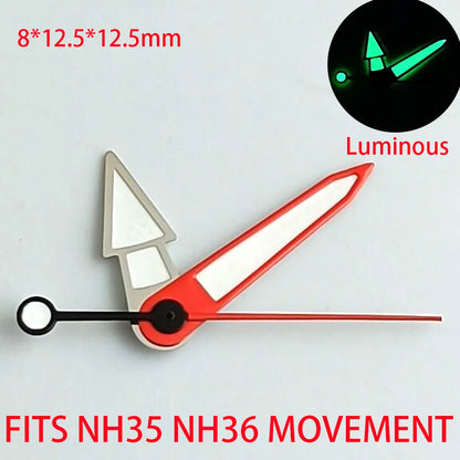 Watch Accessories Pointer NH 35 NH36 Hands Green/Blue Super Luminous Suitable For NH 35 NH36 Movement